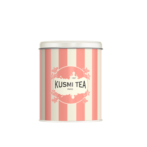 Tea Caddy Streep - Roze & Wit