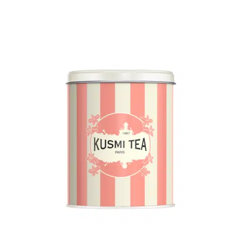 Tea Caddy Streep - Roze & Wit