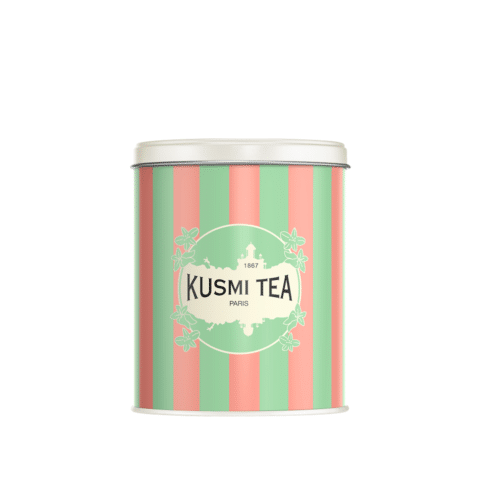 Tea Caddy Streep - Roze & Groen