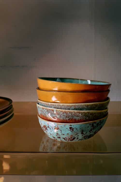 70's Ceramics Pasta Bowls Patina