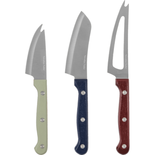Cheese Knives Set/3 - Red/White/Blue