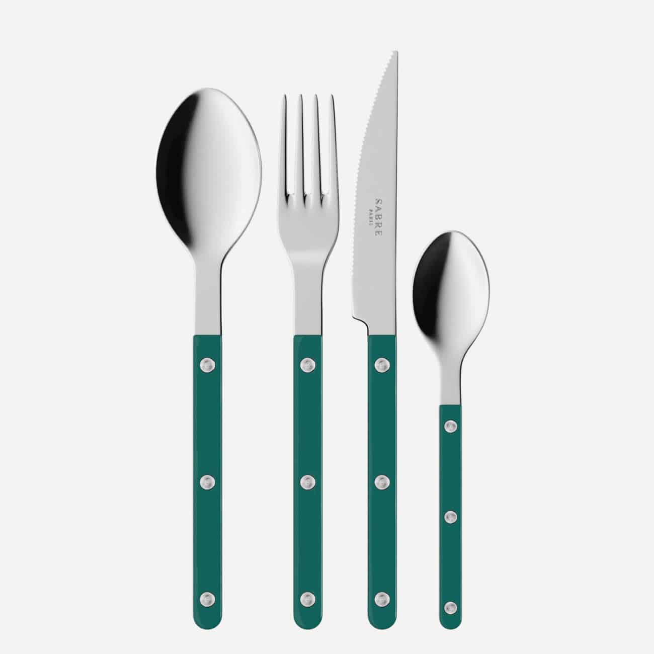 Couvert 4-delig Bistrot Solid Aquamarine