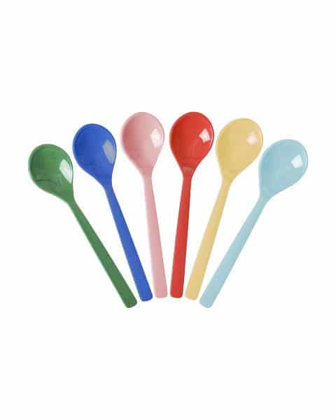 Melamine lepeltjes Solid Colors HS26 set/6