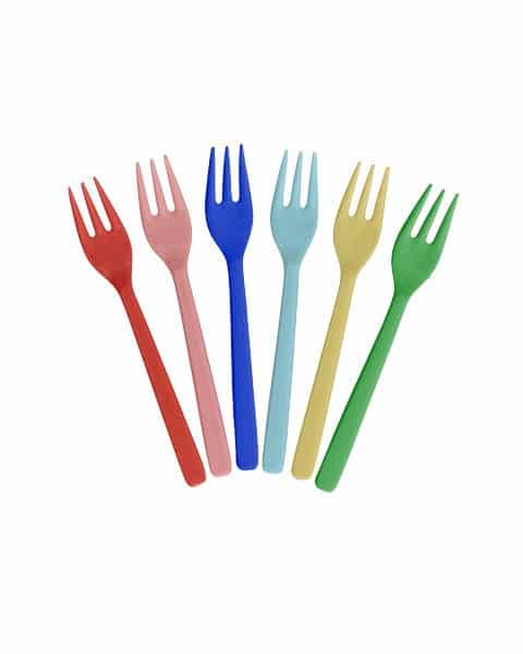 Melamine vorkjes Solid Colors HS26 set/6