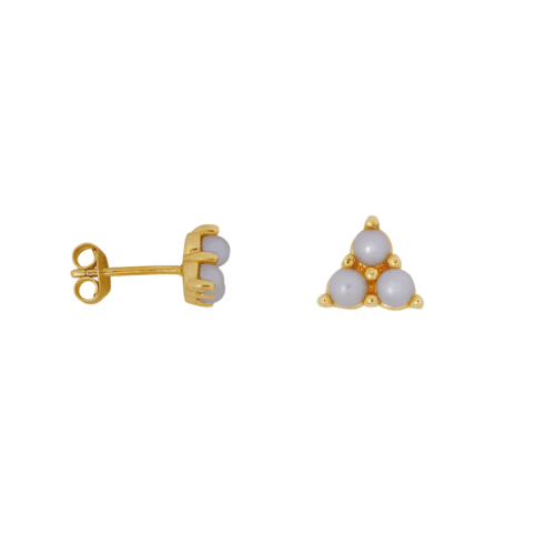 Oorbel Triplet Pearls Stud