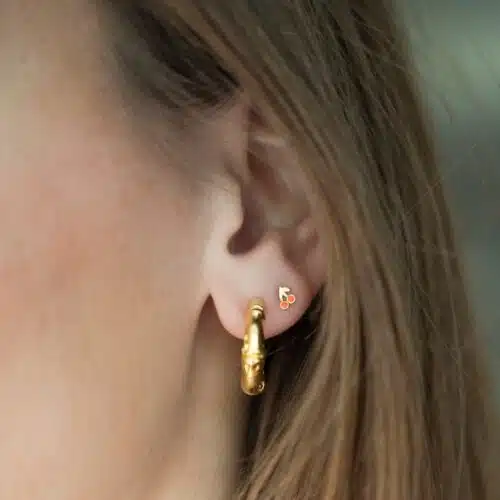 Oorbellen Bamboo Stud Hoop