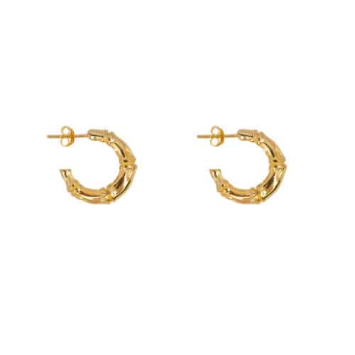 Oorbellen Bamboo Stud Hoop