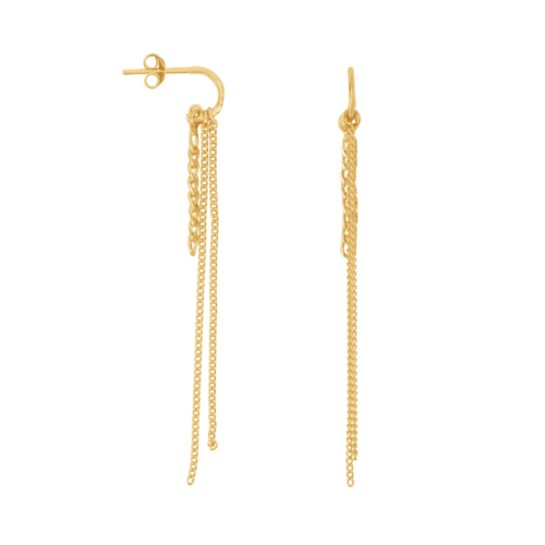 Oorbellen Hoop Chains Stud