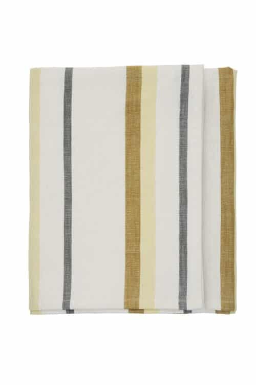 Tafelkleed 120x220m - Strepen Geel Grijs