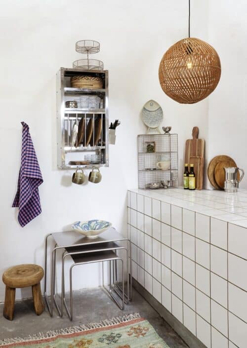 Theedoel Geruit - Blauw Roze