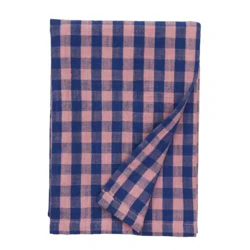 Theedoel Geruit - Blauw Roze