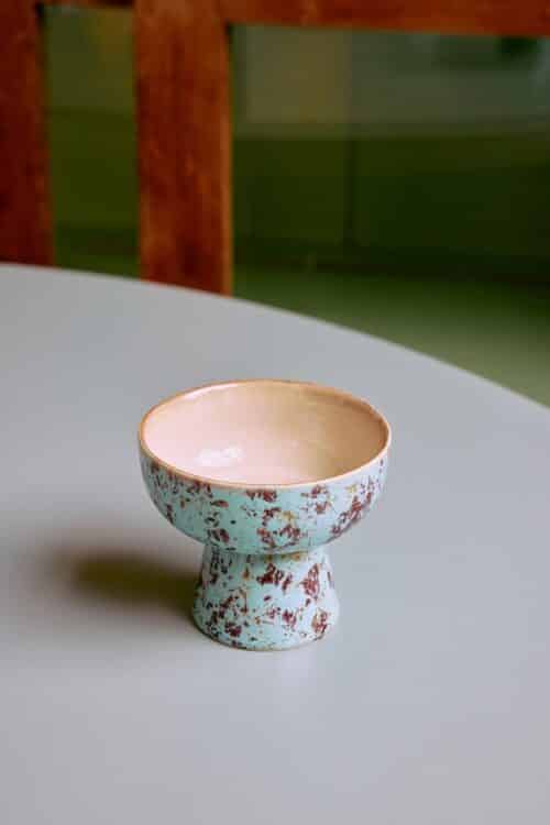 70's Ceramics Tapas Bowl On Base S - Patina