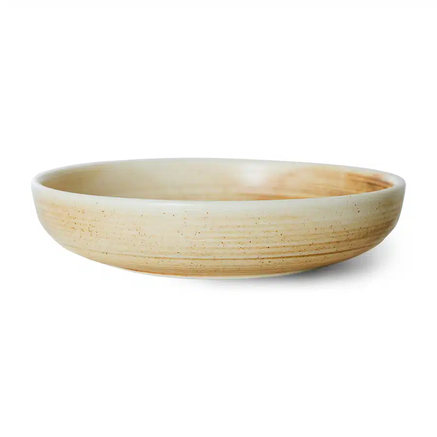 Chef's Ceramics - Deep Plate L - Rustic Cream/Brown