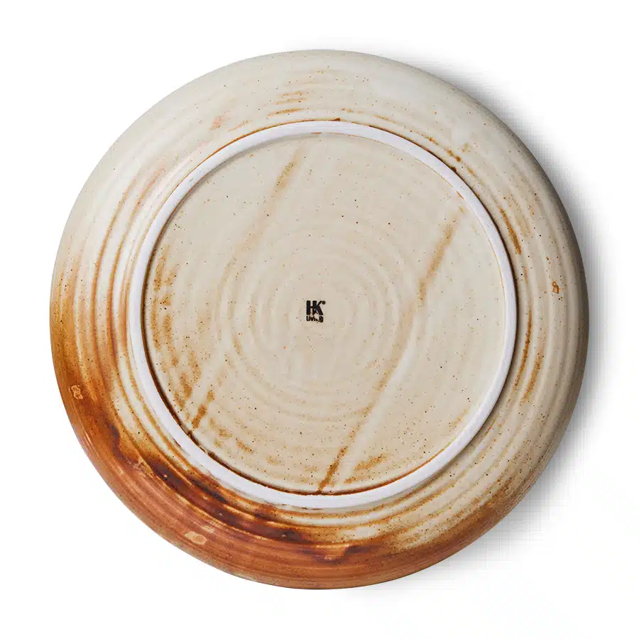 Chef's Ceramics - Deep Plate L - Rustic Cream/Brown