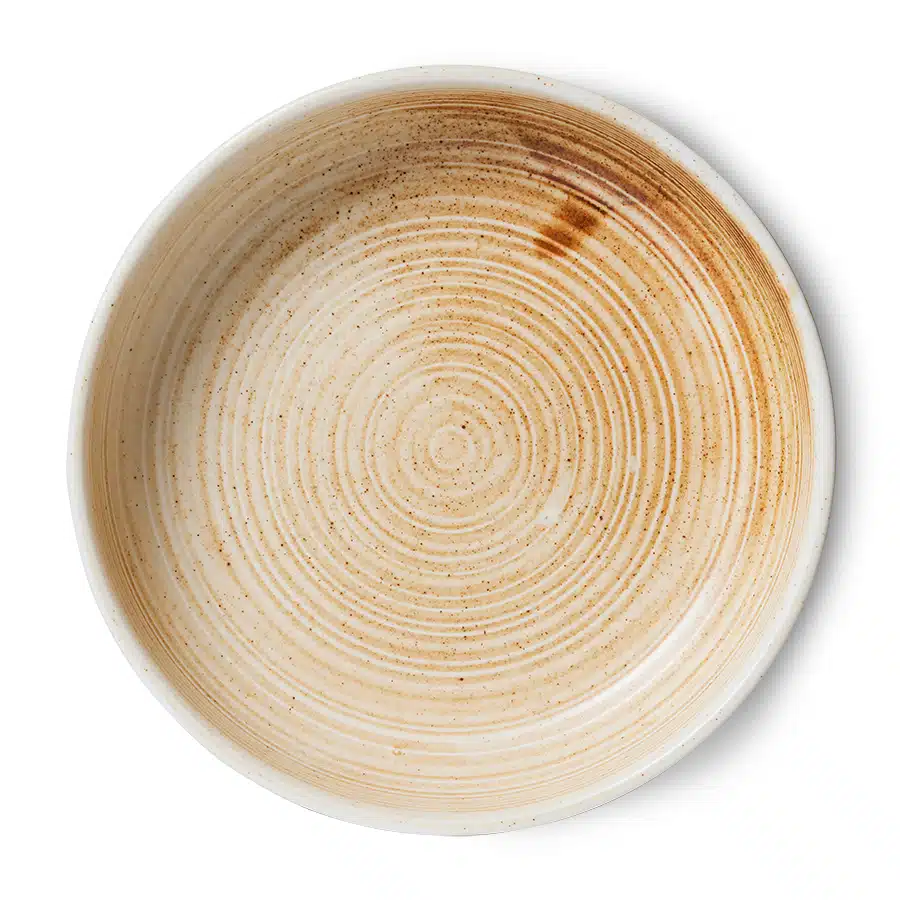 Chef's Ceramics - Deep Plate L - Rustic Cream/Brown