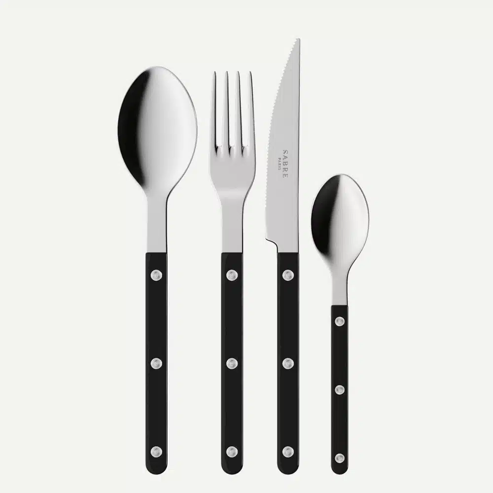 Couvert 4-delig Bistrot Solid Black