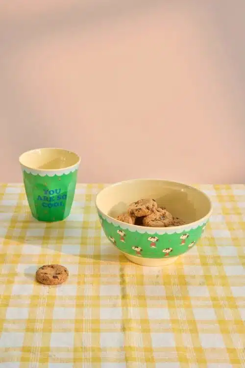 Melamine cup Green Snoopy Print