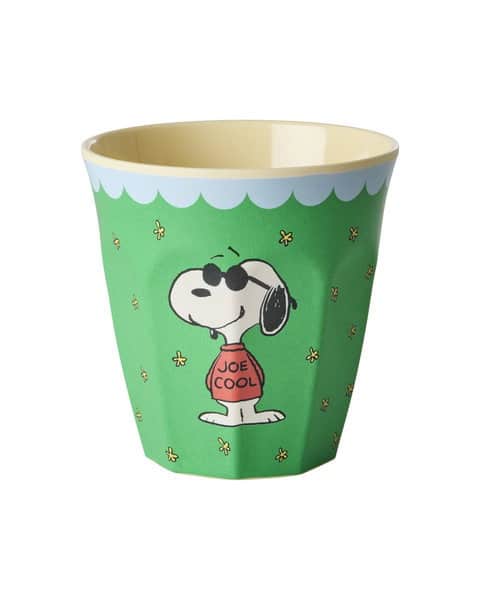 Melamine cup Green Snoopy Print