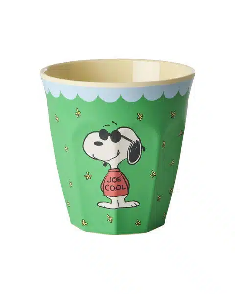 Melamine cup Green Snoopy Print