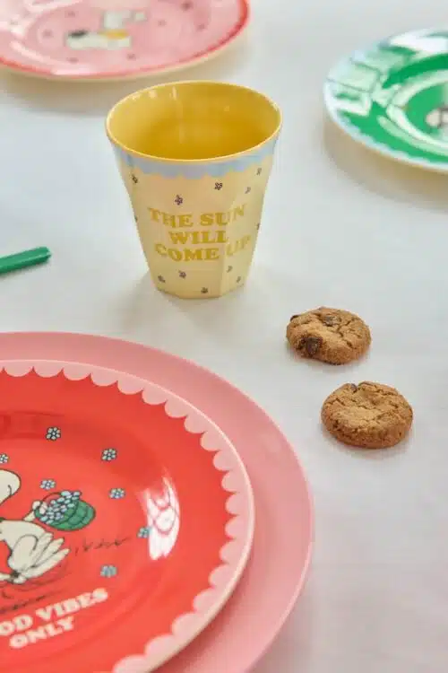 Melamine cup Yellow Snoopy Print
