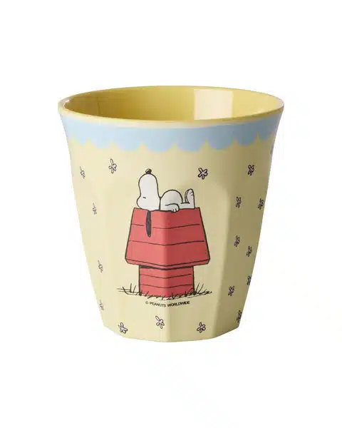Melamine cup Yellow Snoopy Print