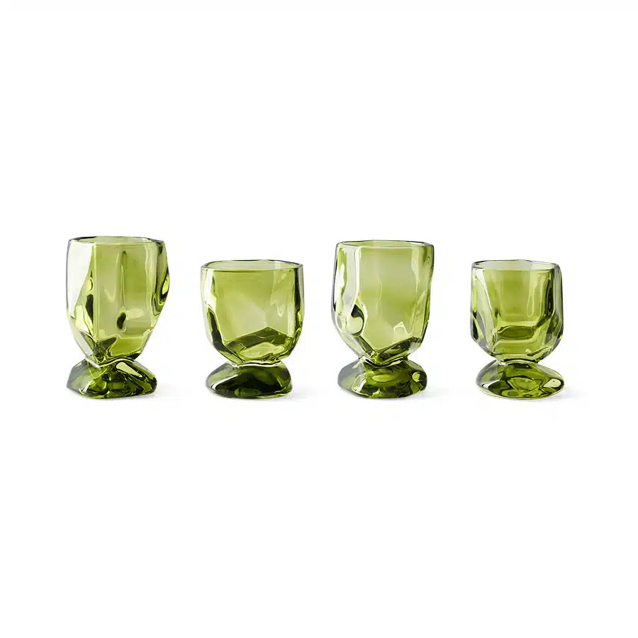 Nienke Sikkema for HKLIVING Glazen Emerald set/4