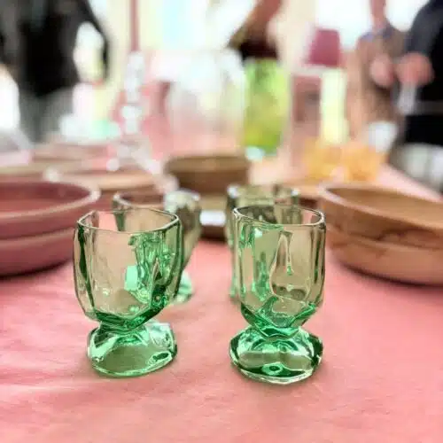 Nienke Sikkema for HKLIVING Glazen Peridot set/4