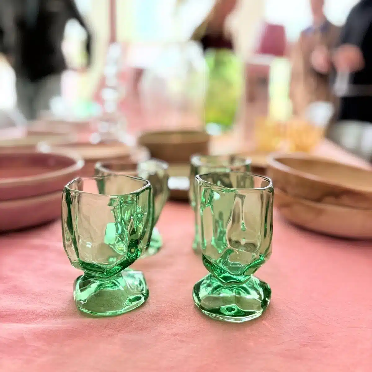 Nienke Sikkema for HKLIVING Glazen Peridot set/4