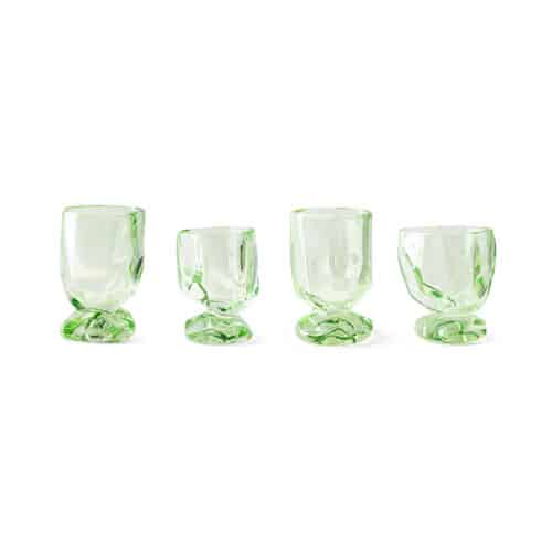 Nienke Sikkema for HKLIVING Glazen Peridot set/4