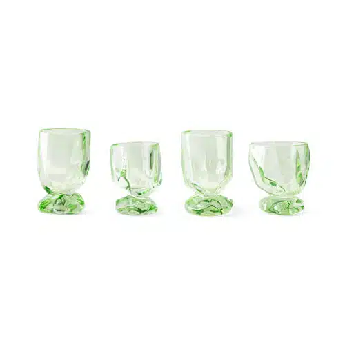 Nienke Sikkema for HKLIVING Glazen Peridot set/4
