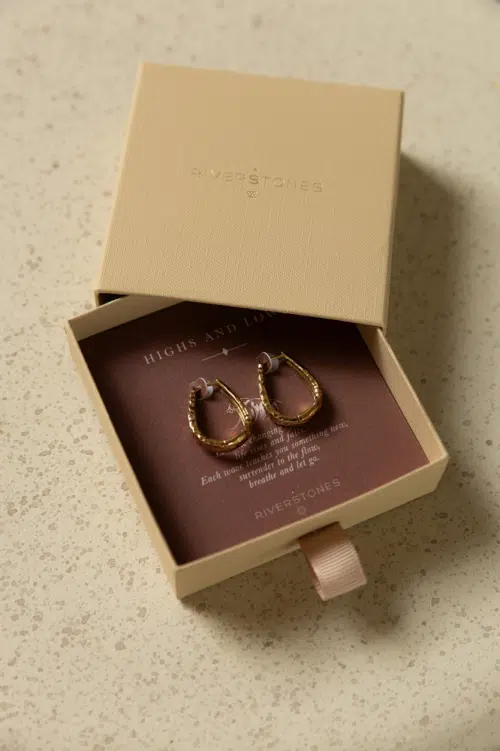 Oorbellen Tides Hoops Verguld (Medium)