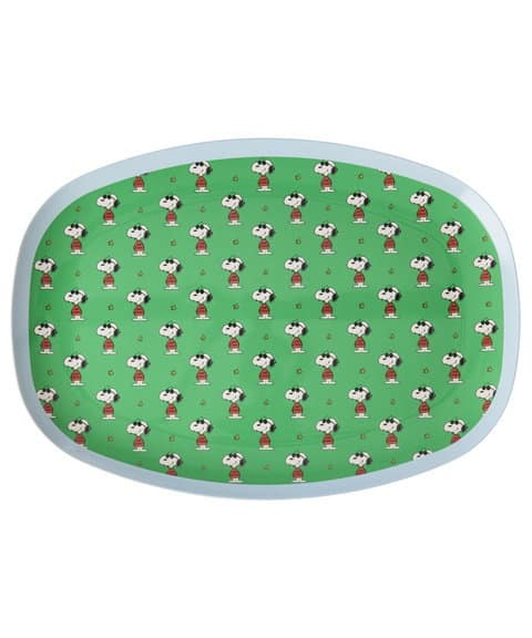 Ovaal bordje Green Snoopy Print