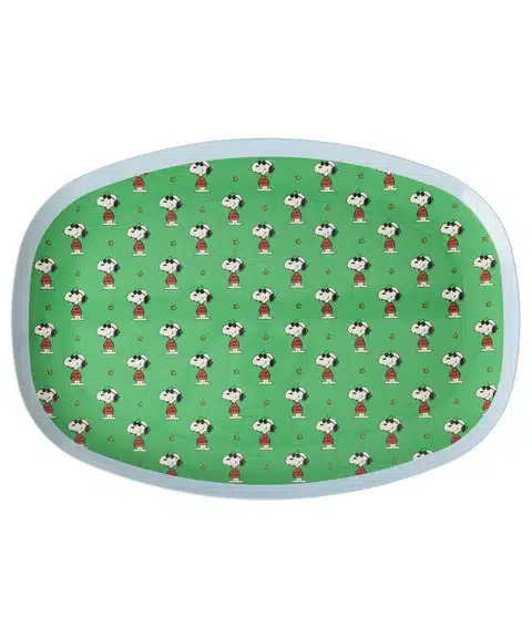 Ovaal bordje Green Snoopy Print