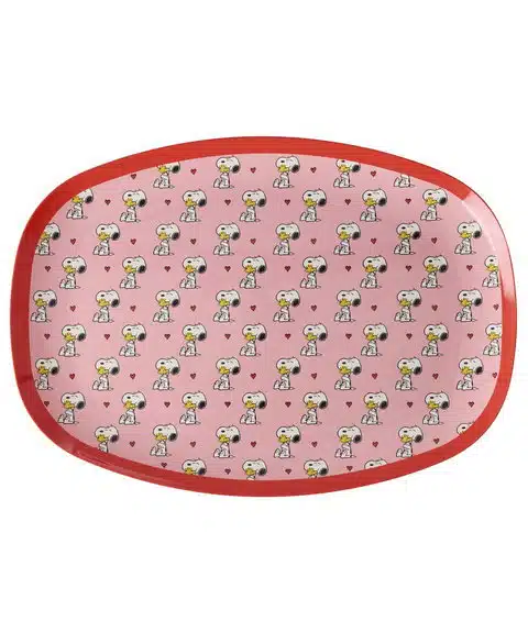 Ovaal bordje Pink Snoopy Print
