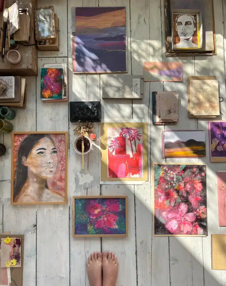 Poster Floating Flowers A4