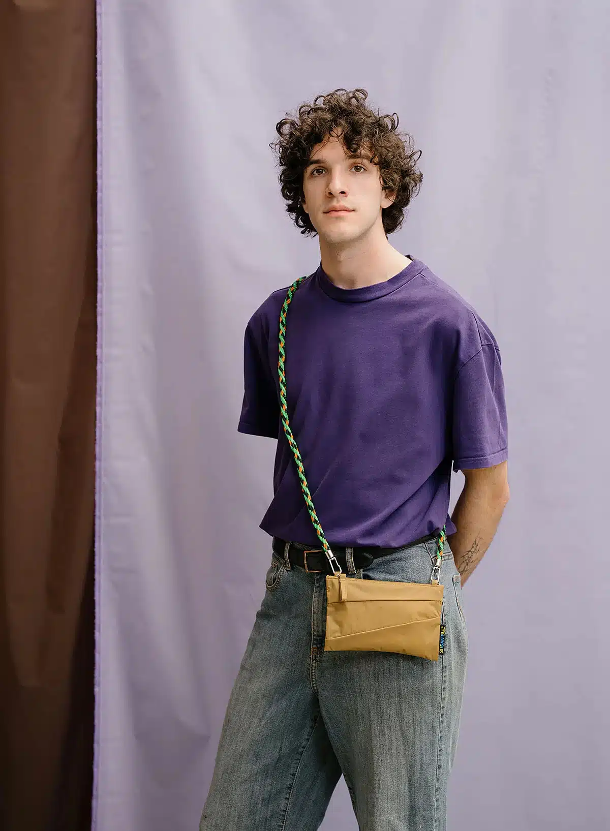 The New Pouch Small Mono Camel