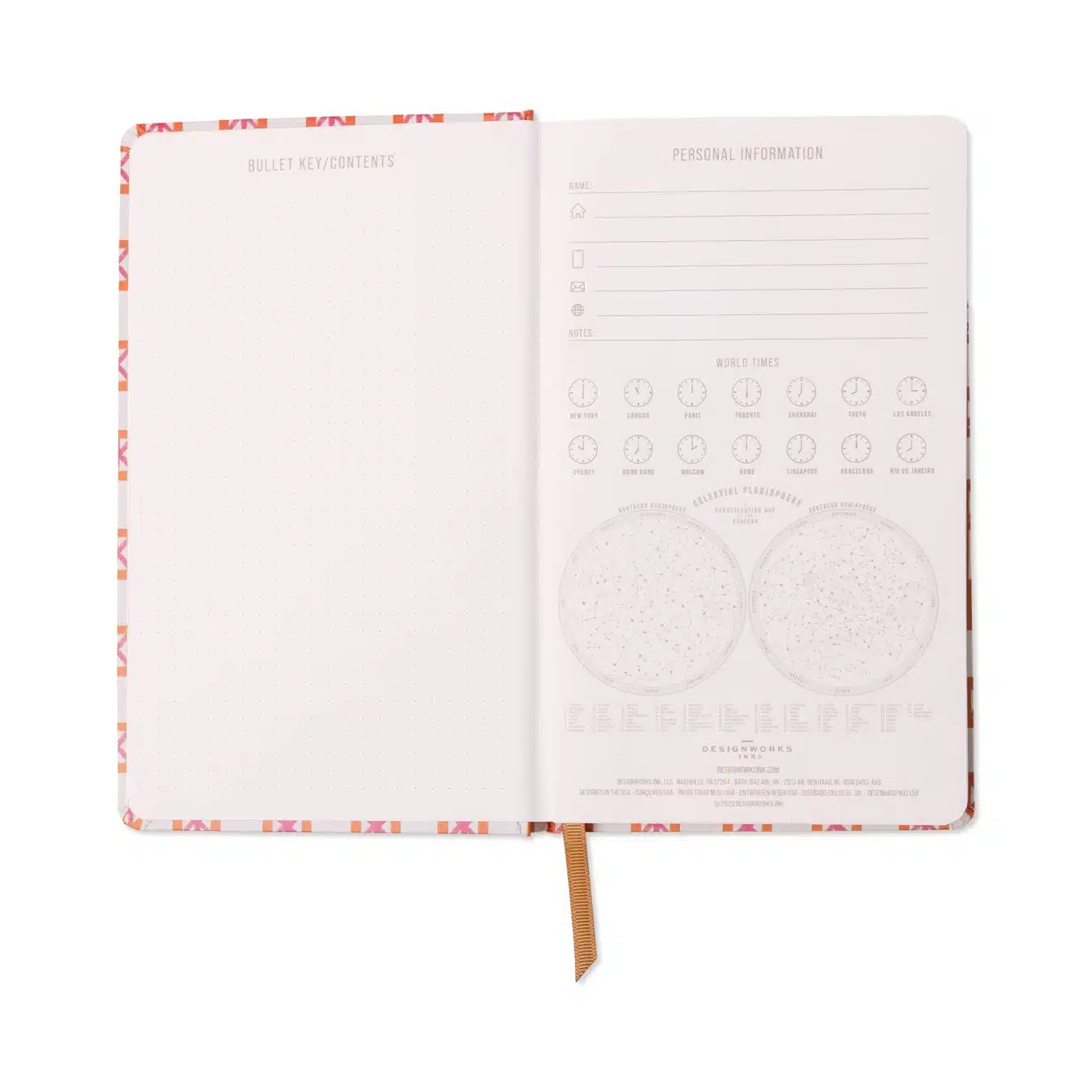 Tulip Journal Orange Check
