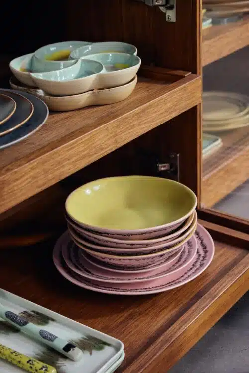 70's Ceramics Side Plates Set/2 - Bubble