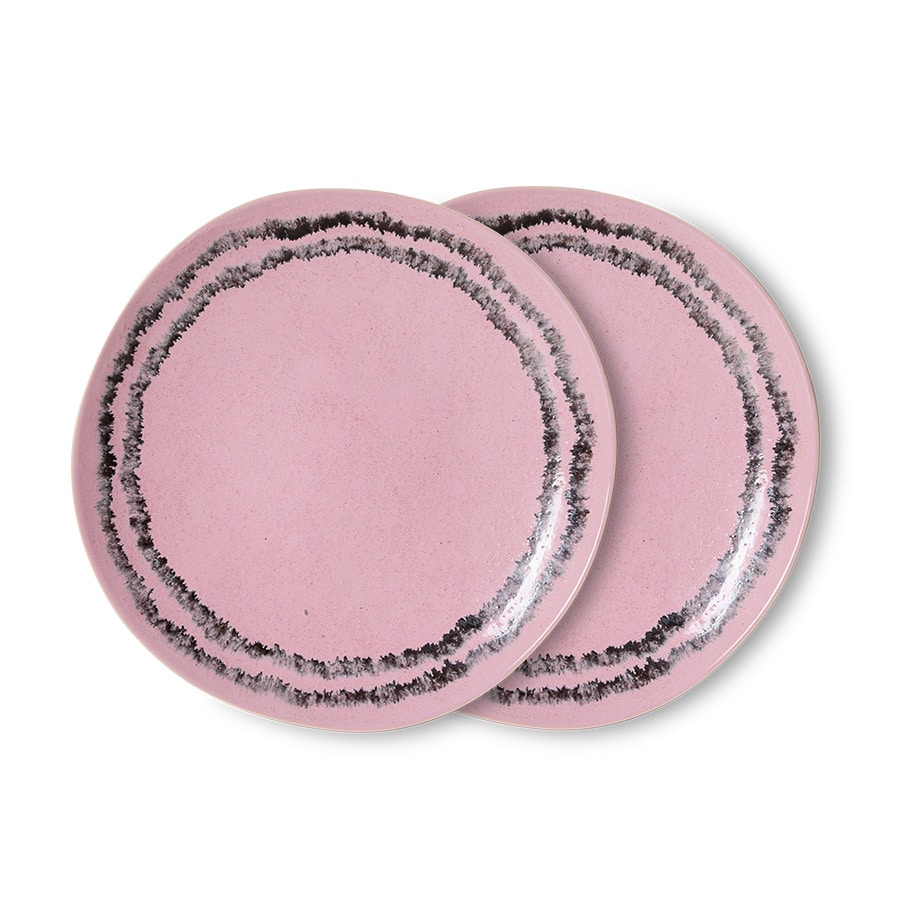 70’s Ceramics Side Plates Set/2 – Bubble