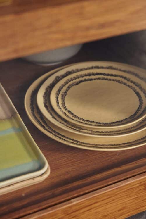 70's Ceramics Side Plates Set/2 - Vanilla
