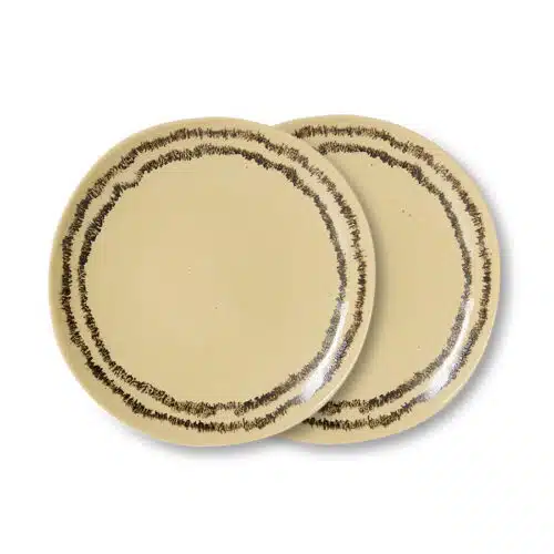 70's Ceramics Side Plates Set/2 - Vanilla