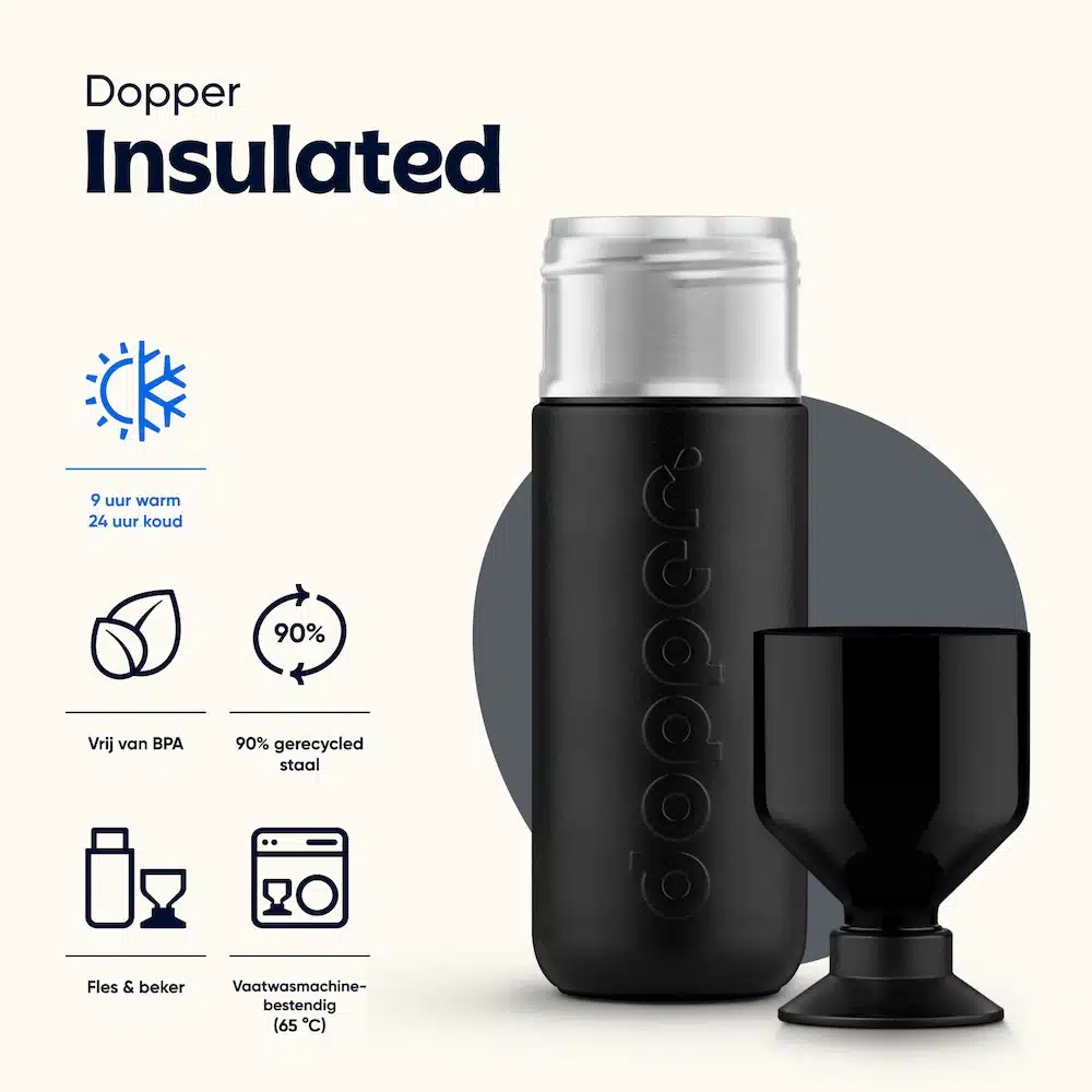 Insulated 580ml large - Blazing Black