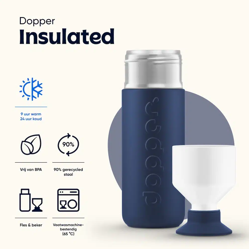 Insulated 580ml large- Breaker Blue