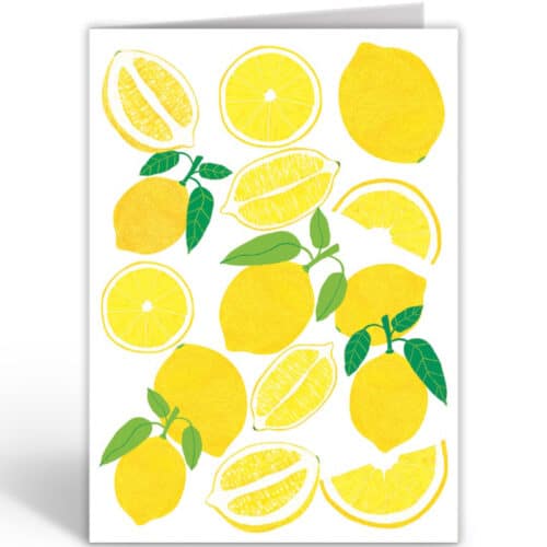 Kaart dubbel met envelop Lemon Harvest