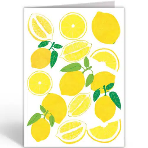 Kaart dubbel met envelop Lemon Harvest