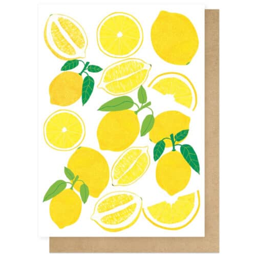Kaart dubbel met envelop Lemon Harvest