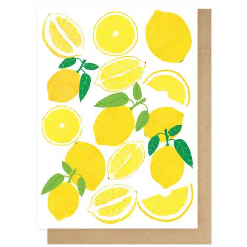 Kaart dubbel met envelop Lemon Harvest