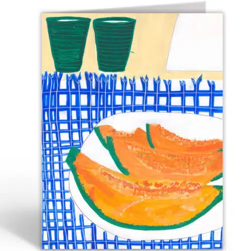 Kaart dubbel met envelop Melone