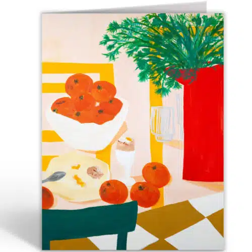 Kaart dubbel met envelop Oeuf à la coque