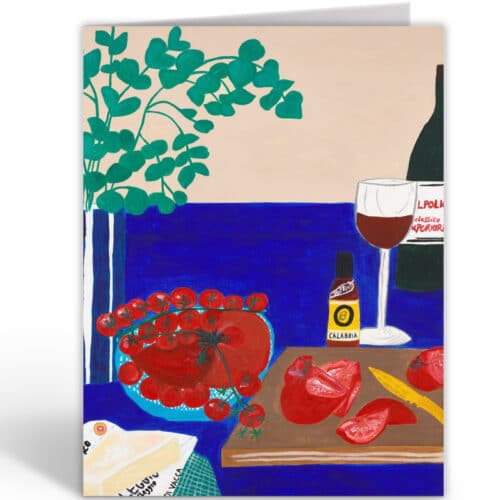 Kaart dubbel met envelop Red Wine Days